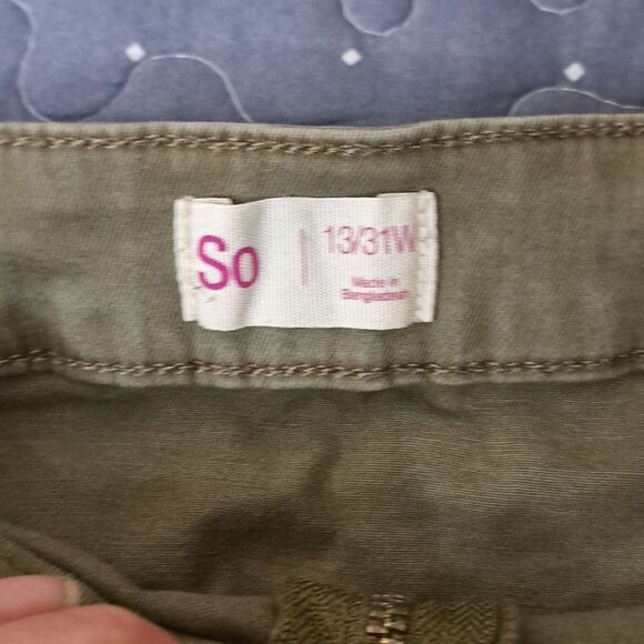 SO green zipper skirt size 13 - Picture 2 of 5